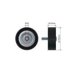 Poulie de renvoi de courroie trapézoïdale à nervures pour CHRYSLER, CITROËN et autres... OE 04891797AB Aftermarket