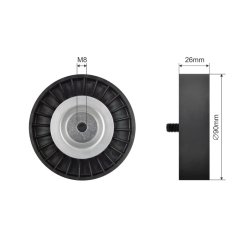 V belt Deflection Pulley guide Pulley AMCP-32174-AU035 OE Ref 06B903341B