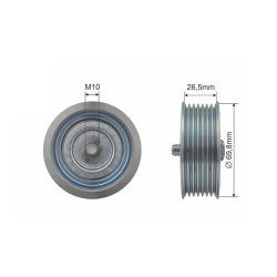 V ribbed Belt Deflection Pulley AMCP-32177-NS005 OE Ref 11925JK20C