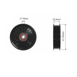 V ribbed Belt Deflection Pulley AMCP-32180-RE017 OE Ref 1192700QAD