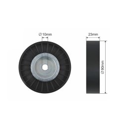 V ribbed Belt Tensioner Pulley AMCP-32208-SU012 OE Ref 1754077E10