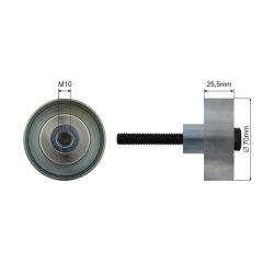 V ribbed Belt Tensioner Pulley AMCP-32212-PL040 OE Ref 12610680