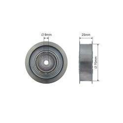 V ribbed Belt Tensioner Pulley AMCP-32219-ME052 OE Ref 68020889AA