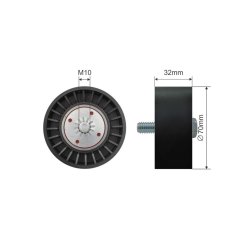 V ribbed Belt Deflection Pulley AMCP-32264-DW004 OE Ref 4802597