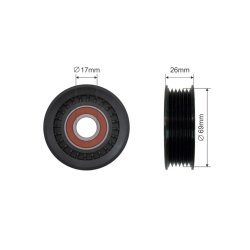 V belt Tensioner Pulley AMCP-32267-DW012 OE Ref 25192084