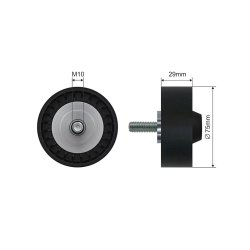 V ribbed Belt Tensioner Pulley AMCP-32271-VW035 OE Ref 022145276