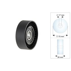 Poulie de renvoi de courroie trapézoïdale pour CHRYSLER, JEEP OE 4792835AA Aftermarket