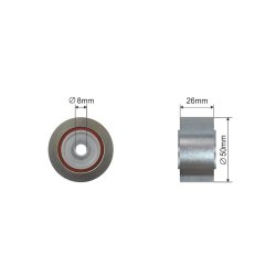 V ribbed Belt Deflection Pulley AMCP-32311-FT011 OE Ref 575195