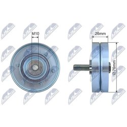 V ribbed Belt Deflection Pulley AMCP-32325-PL045 OE Ref 8980122380