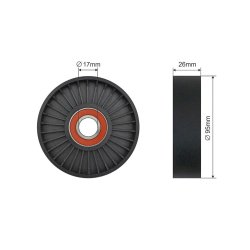 V ribbed Belt Tensioner Pulley AMCP-32338-LR016 OE Ref PQG100142