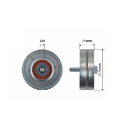 V ribbed Belt Deflection Pulley AMCP-32350-FT008 OE Ref 6453SQ