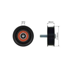 V ribbed Belt Deflection Pulley AMCP-32366-KA300 OE Ref 2528825001