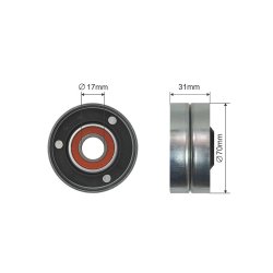 V belt Deflection Pulley guide Pulley AMCP-32376-AU040 OE Ref 077903133G