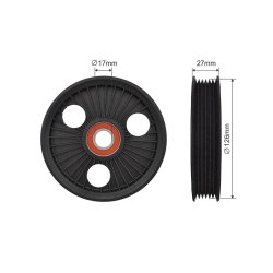 V ribbed Belt Tensioner Pulley AMCP-32380-CT049 OE Ref 5751A1