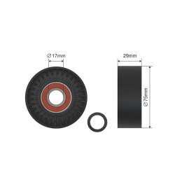 V ribbed Belt Deflection Pulley AMCP-32405-VW019 OE Ref 076145276