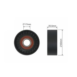 V ribbed Belt Tensioner Pulley AMCP-32408-FR005 OE Ref 1201181