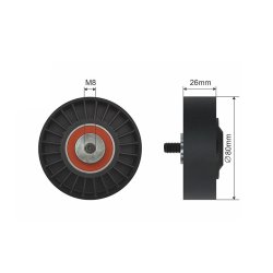 V belt Tensioner Pulley AMCP-32429-CT036 OE Ref 0000128138