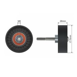 V ribbed Belt Deflection Pulley AMCP-32437-VV002 OE Ref 9207905