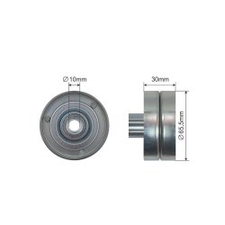 V ribbed Belt Deflection Pulley AMCP-32438-FR008 OE Ref 2052516