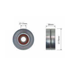Poulie de tension de courroie trapézoïdale à nervures pour CHRYSLER, JEEP VOYAGER, CHEROKEE OE 04861630AA