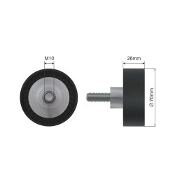 V ribbed Belt Deflection Pulley AMCP-32471-BM009 OE Ref 11281435594