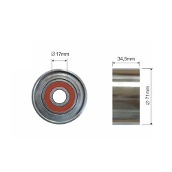 V ribbed Belt Deflection Pulley AMCP-32472-MZ012 OE Ref RF5D15940A