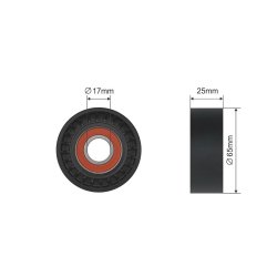 V ribbed Belt Tensioner Pulley AMCP-32477-PL023 OE Ref 55570134