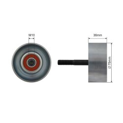 V ribbed Belt Tensioner Pulley AMCP-32491-NS049 OE Ref 11925JA11A