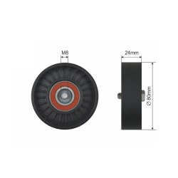 V ribbed Belt Deflection Pulley AMCP-32498-SA002 OE Ref 4752895