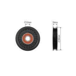 V ribbed Belt Tensioner Pulley AMCP-32504-NS048 OE Ref 11925AX00B