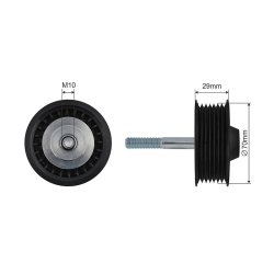 V ribbed Belt Tensioner Pulley AMCP-32509-PS002 OE Ref 94810212001