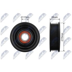 V ribbed Belt Deflection Pulley AMCP-32512-MZ003 OE Ref Z60115940