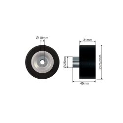 V belt Tensioner Pulley AMCP-32522-FR037 OE Ref 6C1Q6C344AB