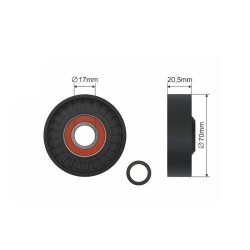 V belt Tensioner Pulley AMCP-32523-FR048 OE Ref 6M5Q6A228AA