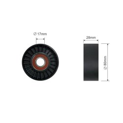 V ribbed Belt Deflection Pulley AMCP-32538-BM068 OE Ref 11287500560