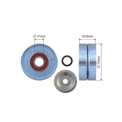 V ribbed Belt Tensioner Pulley AMCP-32555-RE037 OE Ref 119552A10A