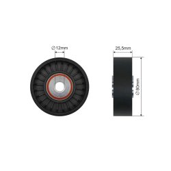 V ribbed Belt Deflection Pulley AMCP-32558-SA001 OE Ref 4029930