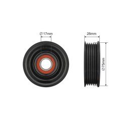 V ribbed Belt Tensioner Pulley AMCP-32569-MZ017 OE Ref Z60115980D