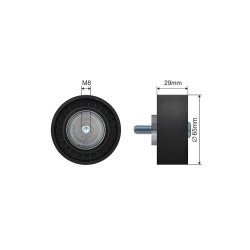 V ribbed Belt Deflection Pulley AMCP-32570-AR014 OE Ref 60626657