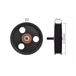 V ribbed Belt Tensioner Pulley AMCP-32575-RE032 OE Ref 11923BN700