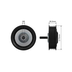 V ribbed Belt Tensioner Pulley AMCP-32581-VW037 OE Ref 074145278F