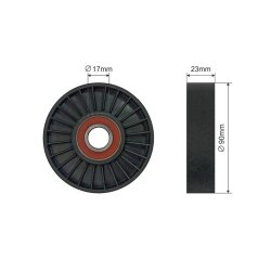 V ribbed Belt Tensioner Pulley AMCP-32585-SA006 OE Ref 5172309