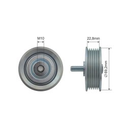 V ribbed Belt Deflection Pulley AMCP-34172-HY511 OE Ref 2528727060