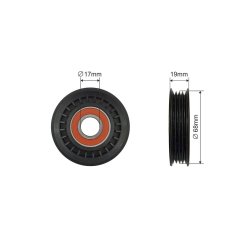 V ribbed Belt Deflection Pulley AMCP-38474-SB000 OE Ref 73131FC000