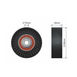 V ribbed Belt Deflection Pulley AMCP-38476-SB002 OE Ref 23770AA040