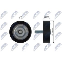 V ribbed Belt Deflection Pulley AMCP-38478-ME088 OE Ref A6542020019