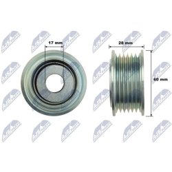 V ribbed Belt Deflection Pulley AMCP-38483-VW043 OE Ref 059903341R
