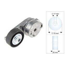 Poulie de tension de courroie trapézoïdale à nervures pour CHRYSLER, JEEP OE 04593817AB