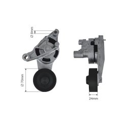 V ribbed Belt Tensioner Pulley AMCP-5666-AU023 OE Ref 03G903315A