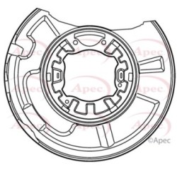 Brake Disc Splash Panel APEC ASG1016 OE Ref 2304201344